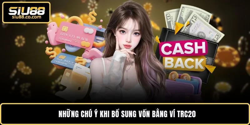 Những chú ý khi bổ sung vốn bằng ví TRC20